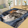 6x8 Rug Cute Kitten Area Rug, Cat Lover Rugs Floor Carpet, Indoor Non-Slip Rugs for Room Sofa Living Room Mat Bedroom Home Decor Floor Mats