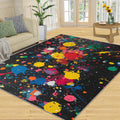Colorful Ink Splash Rug 6x8-6x8 Rug, Modern Area Rugs for Living Room Bedroom, Colorful Area Carpet, Abstract Washable Carpet, Modern Home Decor & Gifts