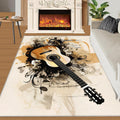 Guitar Area Rug - Cool Guitar Rugs for Bedroom - Music Lover Living Room Rug, Indoor Machine Washable Carpet for Music Studio Band Entertainment Room 6x8ft