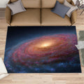Galaxy Rugs for Bedroom, Milky Way Rug 6x8, Nebula Stars Dining Room Rugs Washable & Non Slip Large Carpet for Home Decor