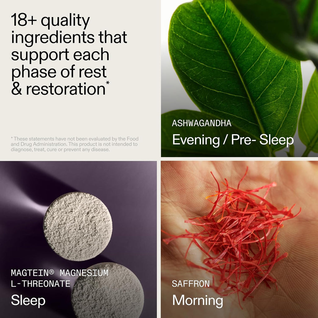 AG1 AGZ Sleep Drink – 30-Count Calming Sleep Aid Powder + Frother, Melatonin-Free Nighttime Blend with Magnesium, Ashwagandha, Saffron & Valerian – Herbal & Adaptogen Drink Mix (Chocolate Mint)