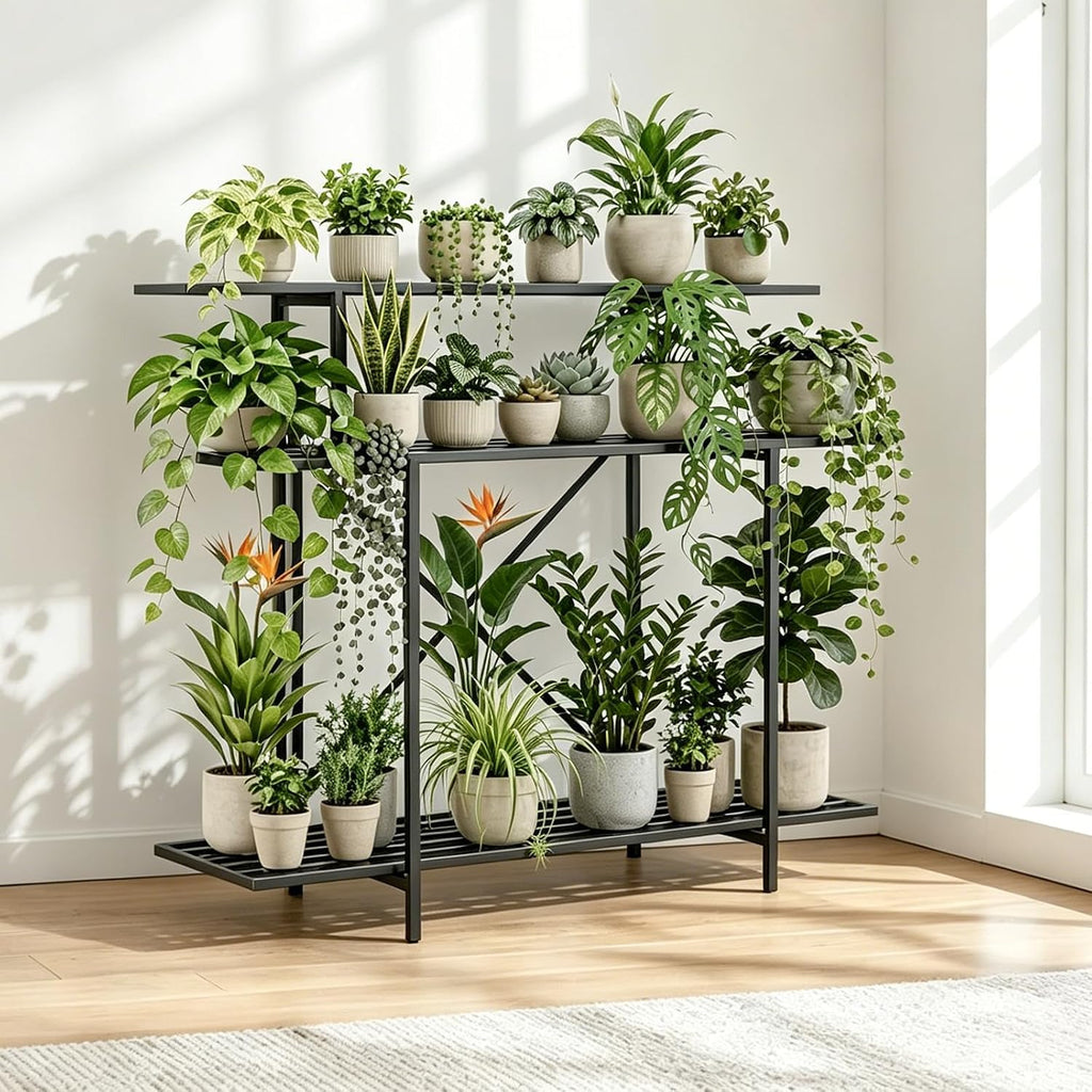 Zhongma 3 Tier Heavy Duty Plant Stand (L45.67 x W17.32 x H39.37)