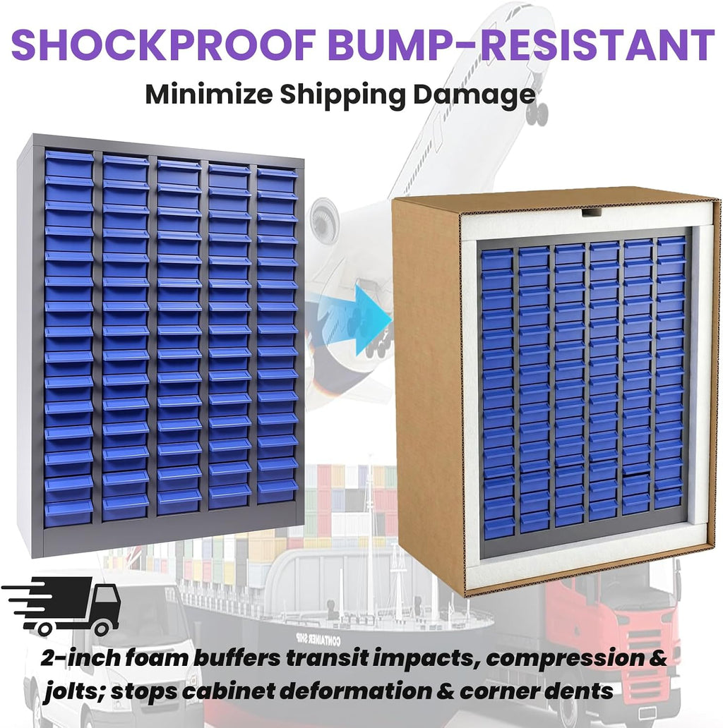 75 Drawers Nut and Bolt Organizer, 36' H x 26' D x 9' W Bolt and Nut Tool Storage Cabinet with Acrylic Adjustable Shelves & Label Stickers, Alloy Steel Parts Cabinet for Workshop Garage Organizer
