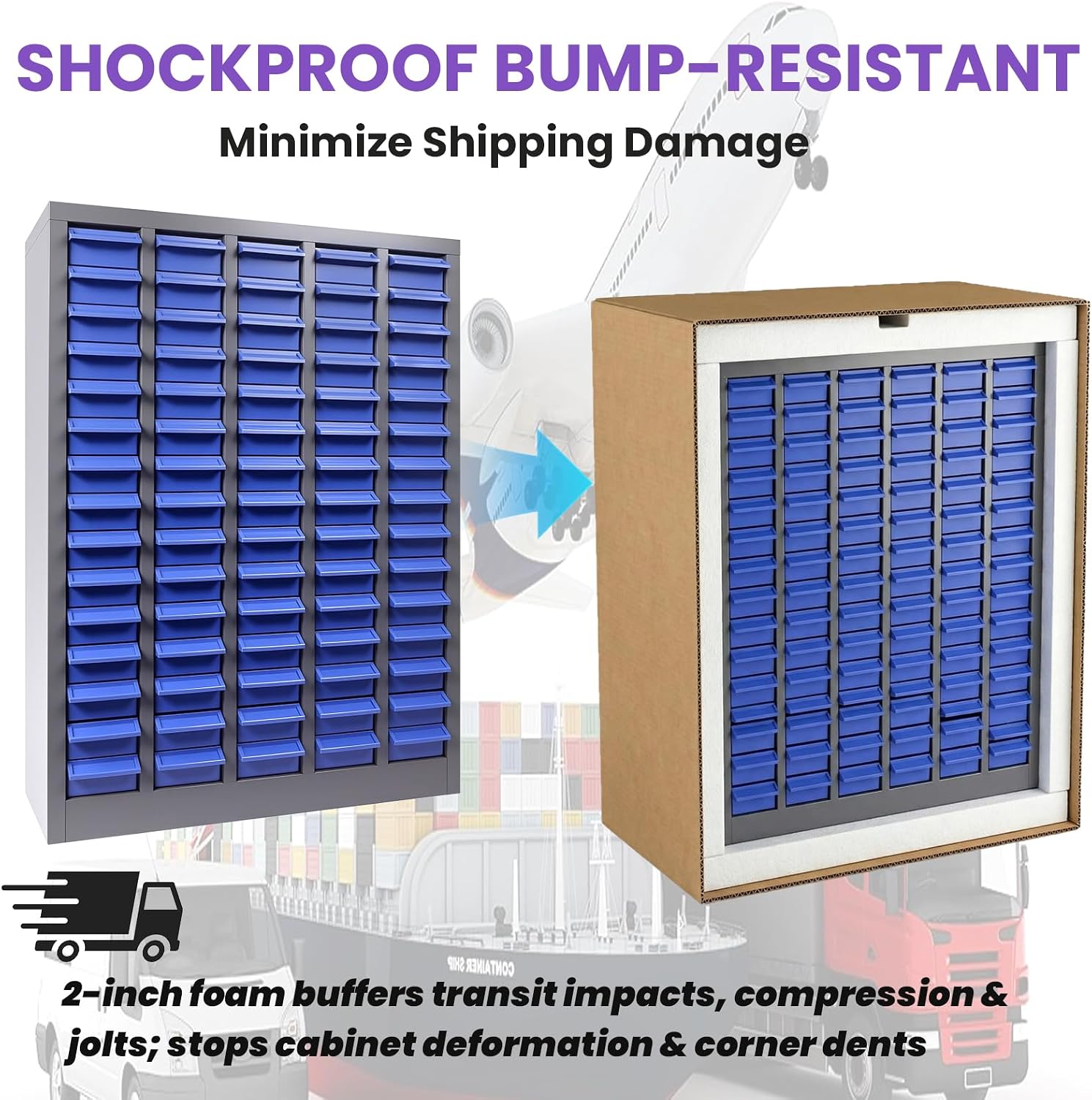 75 Drawers Parts Cabinet, Alloy Steel Nut and Bolt Organizer, Bolt Organizer with Adjustable Shelves and Label Stickers for Workshop Garage Tool and Hardware Storage and Organizers