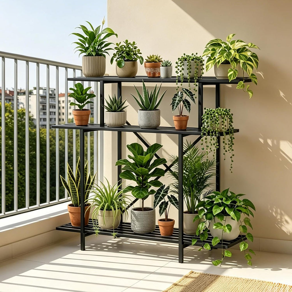 Zhongma 3 Tier Heavy Duty Plant Stand (L45.67 x W17.32 x H39.37)