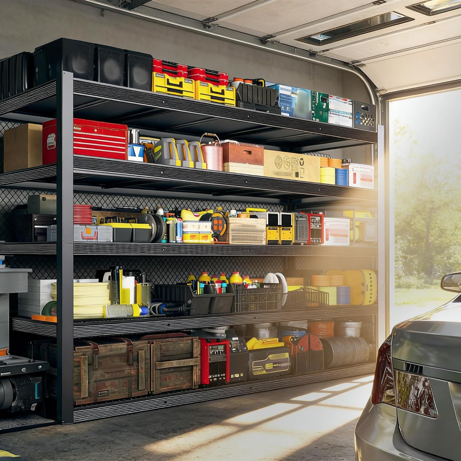 84' H Garage Shelving,Storage Shelves 3050LBS Heavy Duty Storage Shelves,Adjustable Metal Shelving,for Garage,Warehouse,Basement,Pantry 84' H x 55' W x 24' D