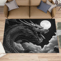Dragon Rug 6x8, Dragon Rugs for Bedroom, Chinese Style Washable Rugs for Living Room, Non Slip Area Rug, Housewarming Gifts & Indoor Floor Mats