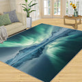 Northern Lights Rugs for Bedroom - 6x8 Rug, Aurora Borealis Area Rugs for Living Room, Mountain Carpet, Landscape Carpet, Washable Mat, Northern Lights Home Decor & Gifts
