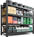 Letaya 3000LBS Storage Shelves Heavy Duty,70' H Garage Shelving Units, 4 Tier Adjustable Utility Rack Shelf,Large Metal Industrial Shelves,for Shop,Warehouse,Basement,Black (48' W x 24' D x 70' H)