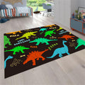 Colorful Dinosaur Kids Rug, 6x8ft - Perfect for Bedroom, Playroom, Living Room Decor