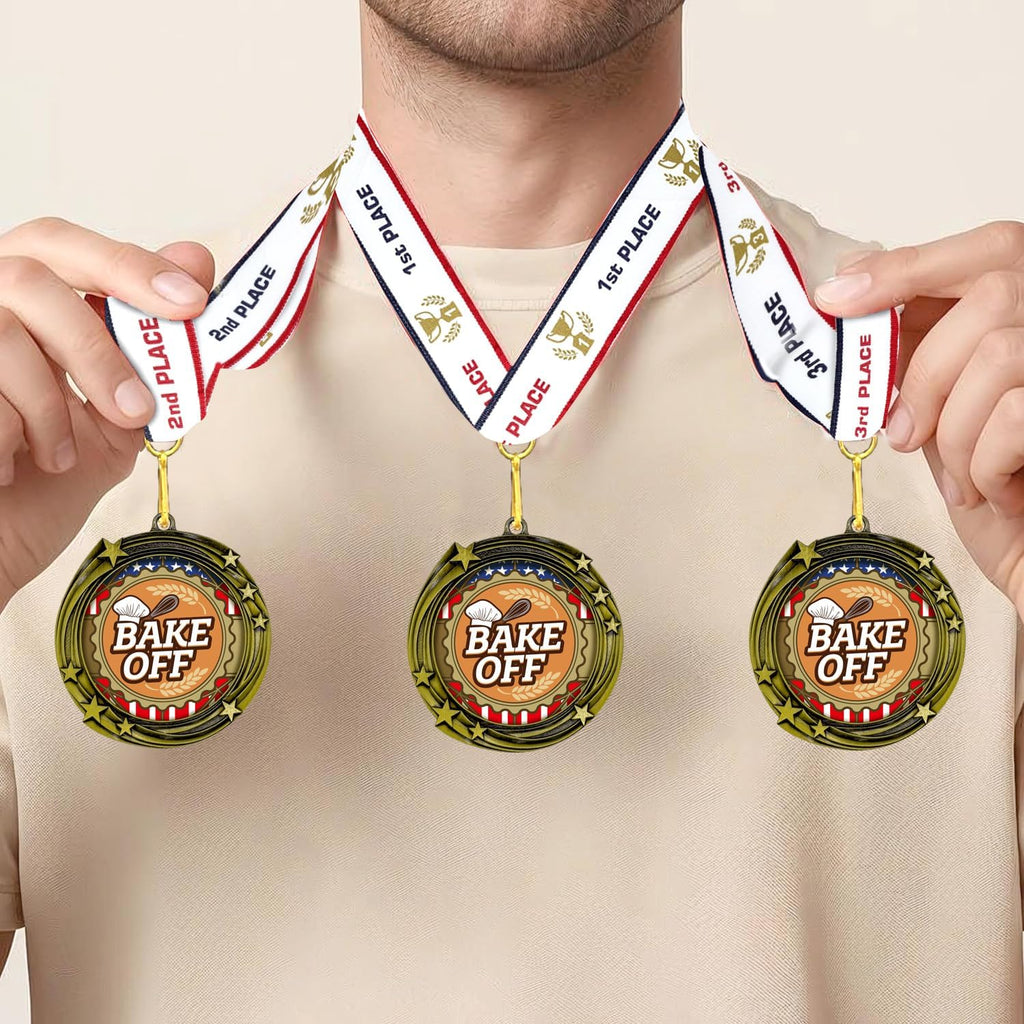 All Quality Stars Design Bake Off Medal | Competition Metal Medal - 1st, 2nd, 3rd Place