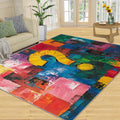 Modern Abstract Rug 6x8-6x8 Rug, Colorful Area Rugs for Living Room Bedroom, Graffiti Area Rugs, Oil Painting Washable Carpet, Aesthetic Carpet, Colorful Home Decor & Gifts