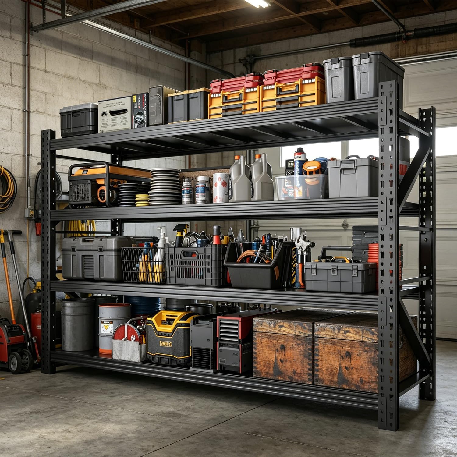 Garage Shelves Heavy Duty 73' H*57' W*23.6' D Metal Garage Shelving Unit High Load Capacity Industrial Storage Shelves for Garage Warehouse Basement