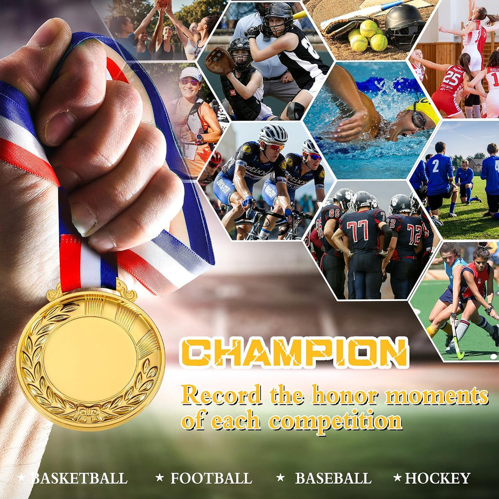 10PCS Custom Medals for Awards, Bulk Personalized Medals Design Your Own Award Medals, Wholesale Customized Family Outdoor Events School Awards for Sports Marathon Competitions Office Medals