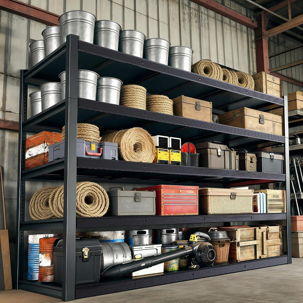 84' H Garage Shelving,Storage Shelves 3050LBS Heavy Duty Storage Shelves,Adjustable Metal Shelving,for Garage,Warehouse,Basement,Pantry 84' H x 55' W x 24' D