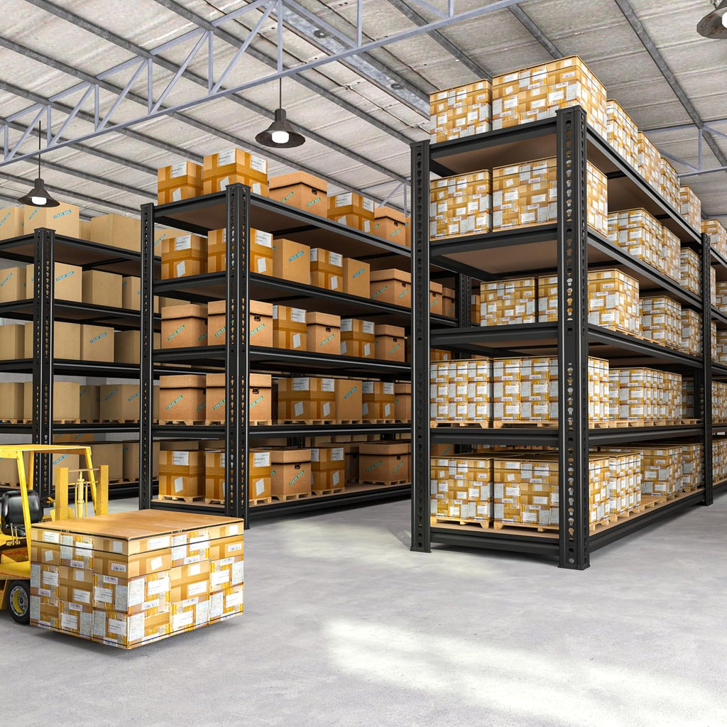 ROOMFAVE 60' W Garage Shelving 72' H Metal Shelving 3500LBS Storage Shelves Heavy Duty 5 Tier Adjustable Shelving Unit for Storage Rack Pantry Shelf Industrial Commercial,60' W x 18' D x 72' H