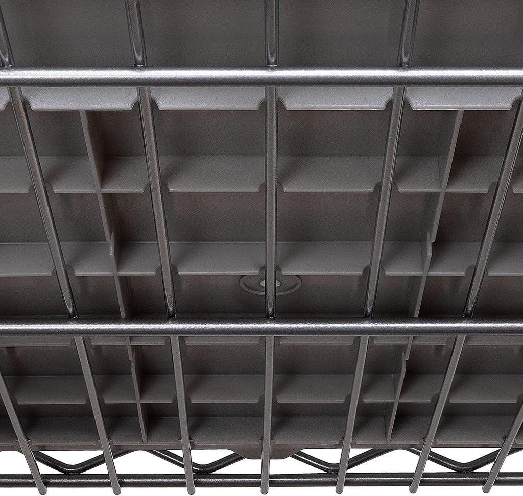 Seville Classics Heavy Duty NSF Bin Rack Solid Steel Wire Shelving Storage Unit, Patented Organizer for Garage, Warehouse, Office, Restaurant, Classroom, Kitchen, Gray, Includes 16 Bins