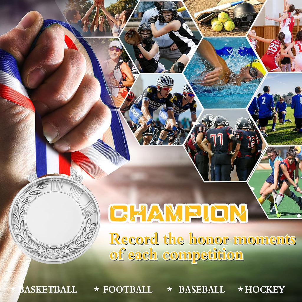 10PCS Custom Medals for Awards, Bulk Personalized Medals Design Your Own Award Medals, Wholesale Customized Family Outdoor Events School Awards for Sports Marathon Competitions Office Medals