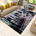 Nostalgic Retro Style Horror Movie Area Rug,6x8ft,3D Motion Picture Film Patterned Rugs, Indoor Non-Slip Washable Doormat for Vintage Home Theater Bedroom Kitchen Country Cottage Decor