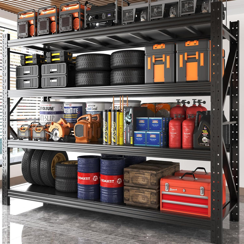 Garage Shelves Heavy Duty 67' W Metal Garage Shelving Unit High Load Capacity Industrial Storage Shelves for Garage Warehouse Basement