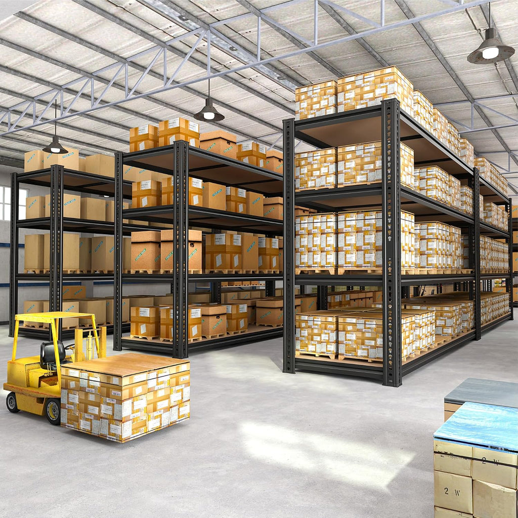 ROOMFAVE 60' W Garage Shelving Metal Shelving 2800LBS Storage Shelves Heavy Duty 4 Tier Adjustable Shelving Unit for Storage Rack Pantry Shelf Industrial Commercial,60' W x 18' D x 60' H
