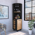 71' Freestanding Storage Cabinet, Kitchen Storage Bakers Rack with Wine Cubbies, Utility Food Cupboard with Stemware Racks for Dining, Multi