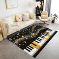 Piano Area Rug, 6x8ft Black and White Piano Sheet Music Art Indoor Carpet, Decorative Carpet Non-Slip Large Area Easy to Clean, Suitable for Living Room Bedroom Game Room Area Rug Mat